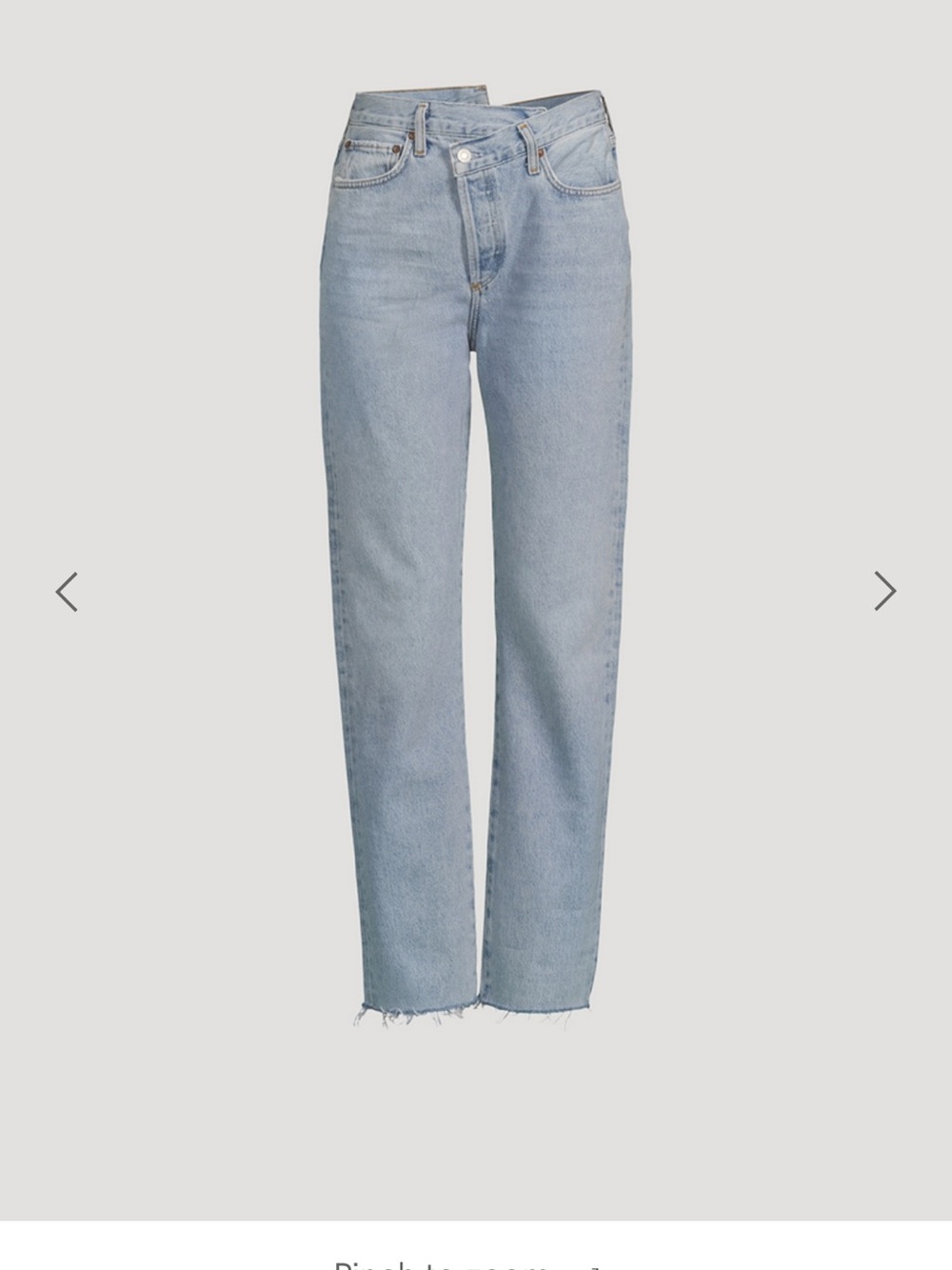 AGOLDE Criss Cross High Rise Straight Jeans – Size 26 - 100% Organic Cotton